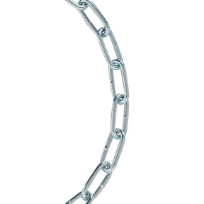 Baron 46184 Straight Link Chain, 10 ft L, 520 lb Working Load, Low Carbon Steel, Electro Galvanized/Zinc Plated