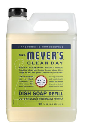 Mrs. Meyer's Clean Day 11181 Dish Soap Refill, 48 fl-oz, Liquid, Lemon Verbena