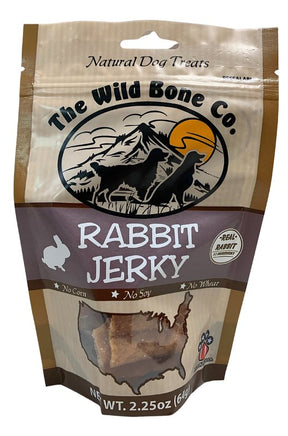 The Wild Bone Co 1940 Dog Treat, All, Jerky, Rabbit, 2.25 oz