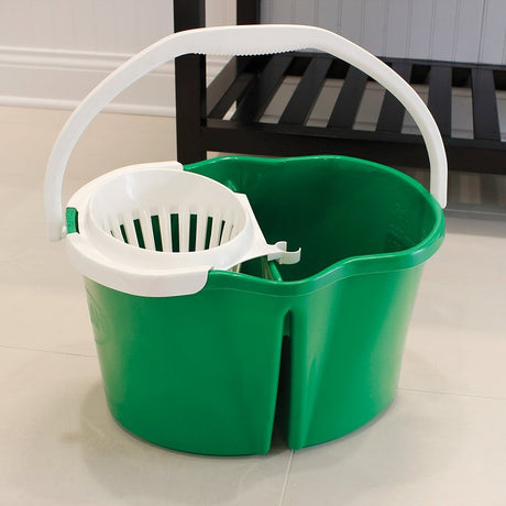Libman 2112 Clean and Rinse Bucket, 4 gal, Polypropylene, Green