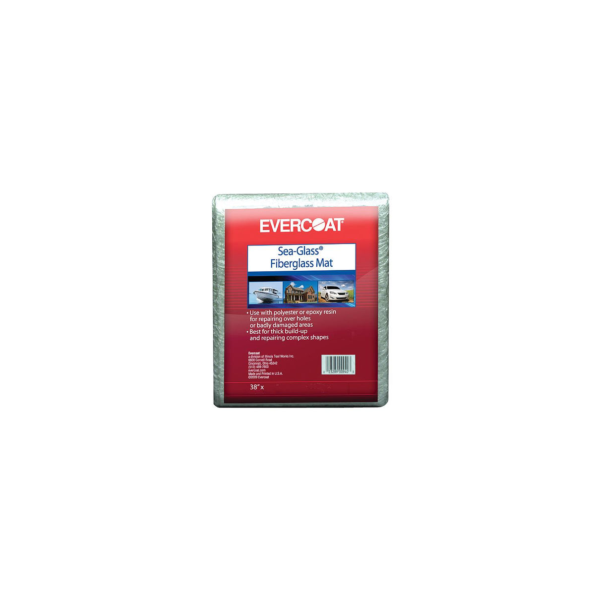 Evercoat 100941 Fiberglass Mat, 1 Sq Yard