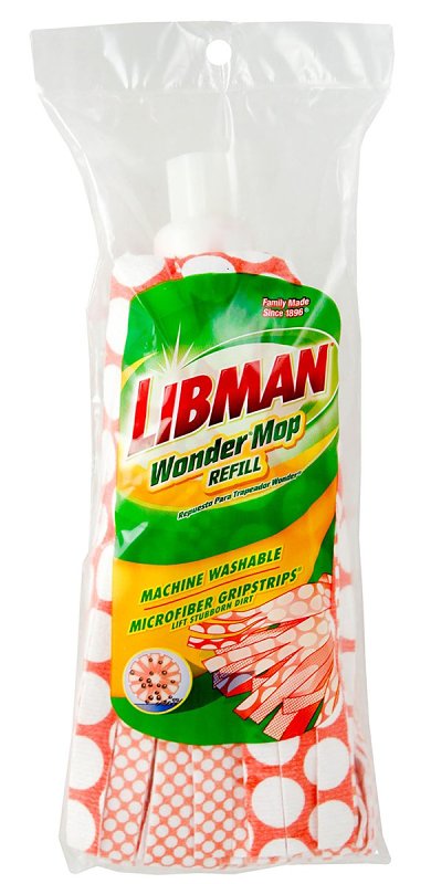 Libman Wonder Series 2001 Mop Refill, Microfiber, Orange