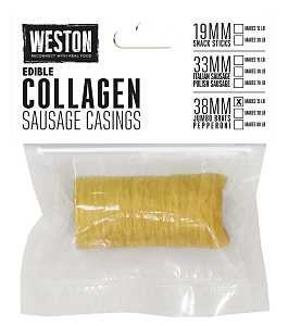 Weston 19-0113-W Collagen Sausage Casing Vacuum Bag, Specifications: 15 lb Yield