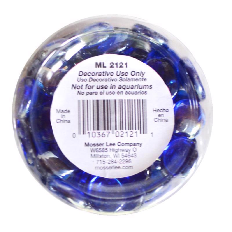 Mosser Lee Elegant Blue Gems Blue Decorative Glass Vase Filler 2.2 lb