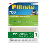 Filtrete 703-4 Air Filter, 25 in L, 20 in W, 8 MERV, 700 MPR, Fiberglass Frame, Pack of 4