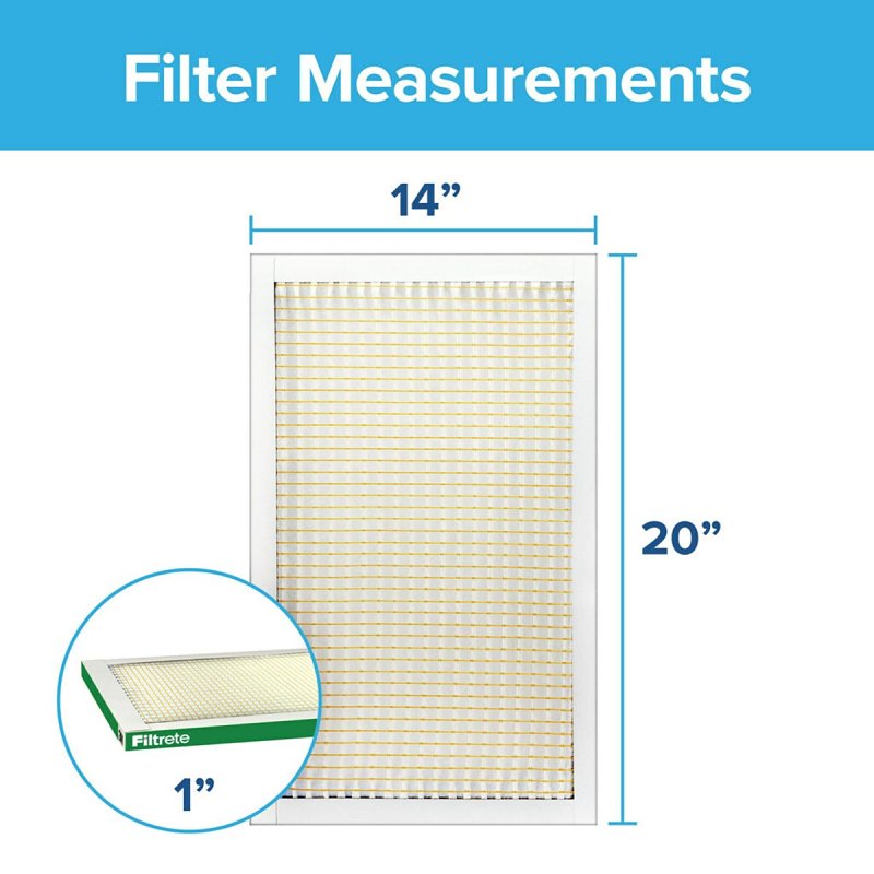 Filtrete 705-4 Air Filter, 20 in L, 14 in W, 8 MERV, 700 MPR, Fiberglass Frame, Pack of 4