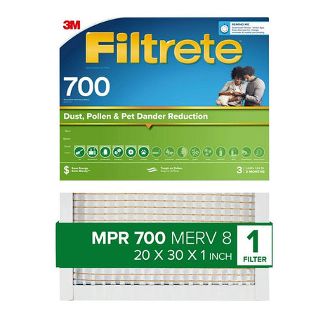 Filtrete 722-4 Air Filter, 30 in L, 20 in W, 8 MERV, 700 MPR, Pack of 4
