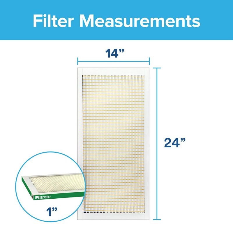 Filtrete 723-4 Air Filter, 24 in L, 14 in W, 8 MERV, 700 MPR, Pack of 4