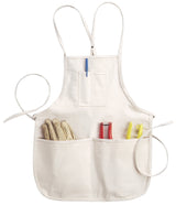 CLC TOOL WORKS C11 Bib Apron, 29 to 46 in Waist, Cotton, White, 4-Pocket