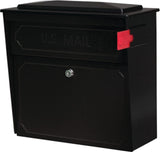 Mail Boss 7172 Townhouse MailBox, Steel, Galvanized/Powder-Coated, Black, 15-3/4 in W, 7-1/2 in D, 16 in H
