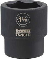 DEWALT DWMT75161OSP Impact Socket, 1-3/8 in Socket, 7/8 in D Socket, 3/4 in Drive, 6-Point, CR-440 Steel, Black Oxide