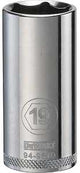 DEWALT DWMT94961OSP Drive Hand Socket, 19 mm Socket, 3/8 in Drive, 6-Point, Steel, Polished Chrome Vanadium