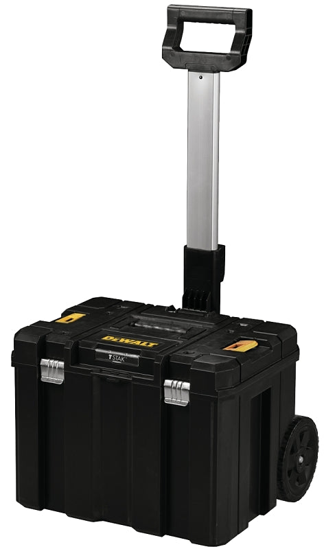 DEWALT TSTAK Series DWST17820 Mobile Storage Deep Box, 66 lb, Plastic, Black, 20 in L x 17 in W x 29 in H Outside, Pack of 2