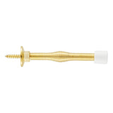 National Hardware N830-560 Utility Door Stop, 23/32 in Dia Base, 3 in Projection, Zinc, Brass