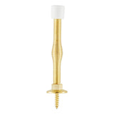National Hardware N830-560 Utility Door Stop, 23/32 in Dia Base, 3 in Projection, Zinc, Brass