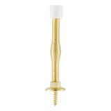 National Hardware N830-560 Utility Door Stop, 23/32 in Dia Base, 3 in Projection, Zinc, Brass