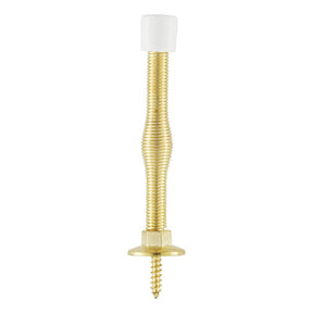 National Hardware N830-560 Utility Door Stop, 23/32 in Dia Base, 3 in Projection, Zinc, Brass