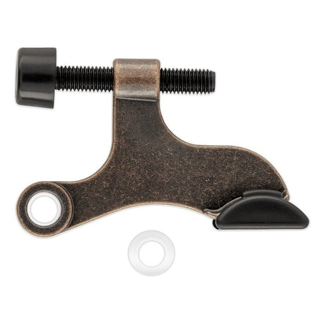 National Hardware N830-563 Hinge Pin Door Stop, 2-1/16 in Projection, Zinc, Antique Bronze