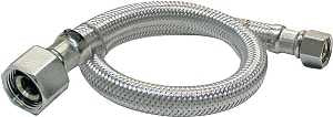 Plumb Pak EZ Series PP23841 Sink Supply Tube, 3/8 in Inlet, Flared Inlet, 1/2 in Outlet, FIP Outlet, 20 in L