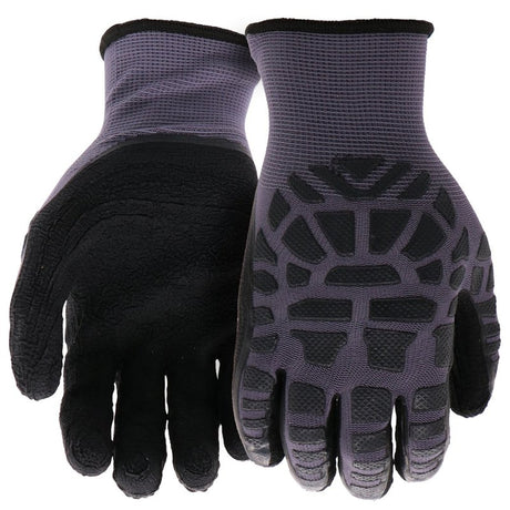 Boss Grip Protect Series B32051-L Coated Gloves, Men's, L, 8 to 8-3/8 in L, Elastic Knit Wrist Cuff, Latex Coating