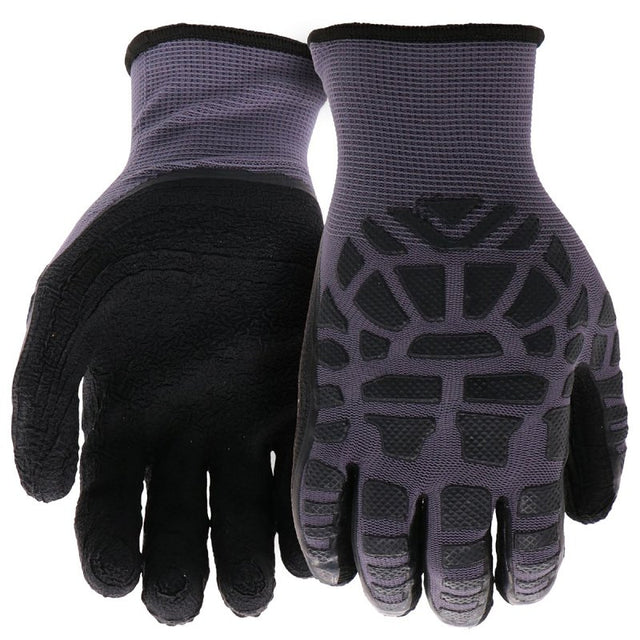 Boss Grip Protect Series B32051-XL Coated Gloves, Men's, XL, 8-3/8 to 8-3/4 in L, Elastic Knit Wrist Cuff, Latex Coating