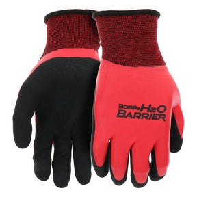 Boss Tactile Grip H20 Barrier Series B32231-L Standard Weight Gloves, Men's, L, 8 to 8-3/8 in L, Latex Coating