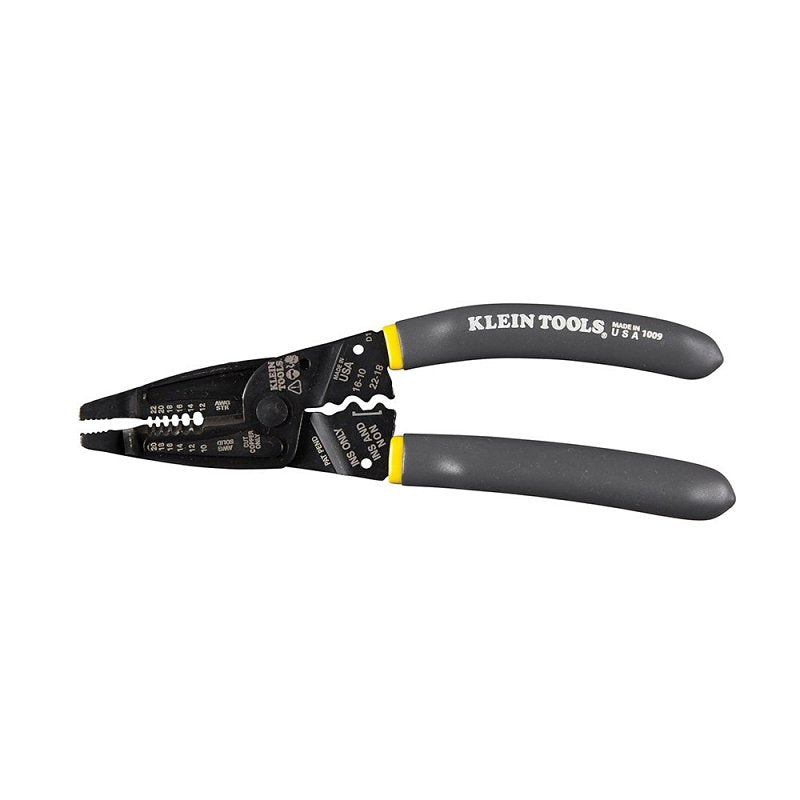 Klein-Kurve 1009 Wire Stripper and Crimper, 10 to 20 AWG Wire, 10 to 20, 12 to 22 AWG Stripping, 7-3/4 in OAL