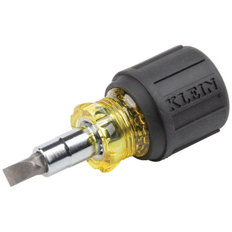 Klein Tools 32561 6-in-1 Multi-Bit Screwdriver/Nut Driver, 5/16, 1/4 in Drive, 3-1/4 in OAL, Plastic Handle