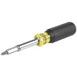 Klein Tools 32500MAG Magnetic Screwdriver/Nut Driver, 3/8, 5/16, 1/4 in Drive, 7.8 in OAL, Plastic/Rubber Handle