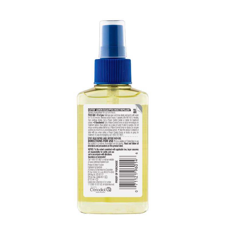 Cutter Insect Repellent Liquid For Mosquitoes 4 oz, Pack of 6