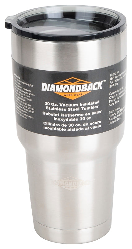Diamondback BP-Y01O Vacuum Tumbler, 30 oz, Stainless Steel, Insulated, Pack of 4