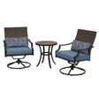 LEISURE SET WITH SWIVEL WICKER