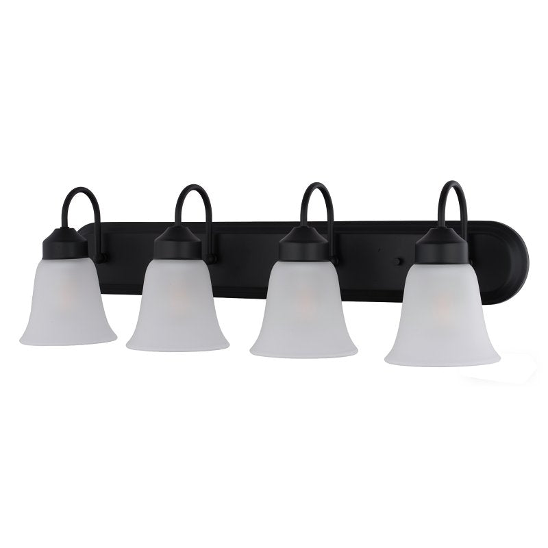 Boston Harbor OG24017 Vanity Light, 4-Lamp, LED Lamp, Matte Black Fixture