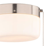 Boston Harbor OG24014 Ceiling Light, 120 V, 2-Lamp, CFL, LED Lamp, Stainless Steel Fixture, Satin Nickel Fixture