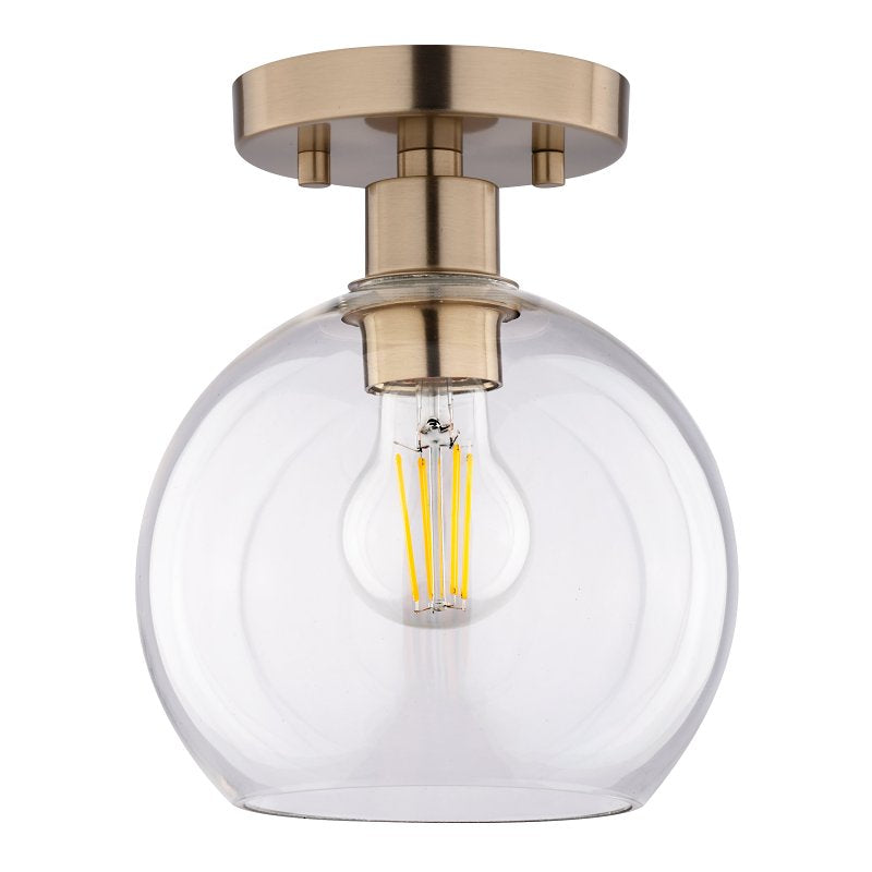 Boston Harbor OG24023 Ceiling Light, 1-Lamp, Metal Fixture, Satin Gold Fixture