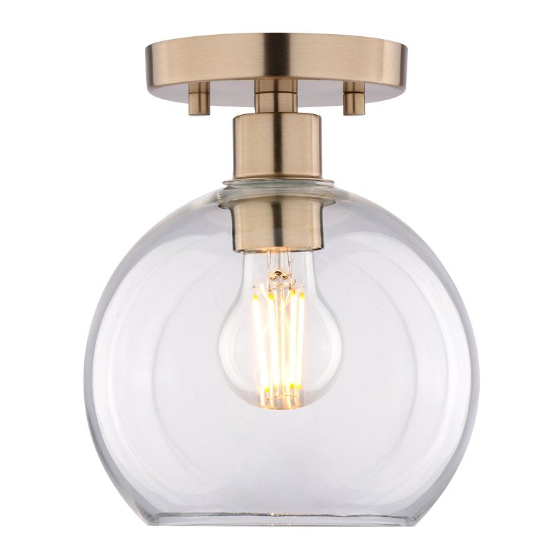 Boston Harbor OG24023 Ceiling Light, 1-Lamp, Metal Fixture, Satin Gold Fixture