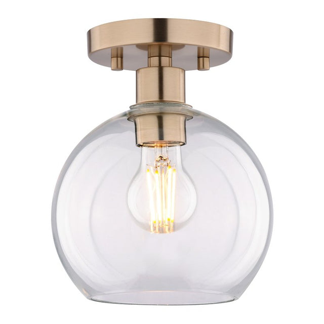 Boston Harbor OG24023 Ceiling Light, 1-Lamp, Metal Fixture, Satin Gold Fixture