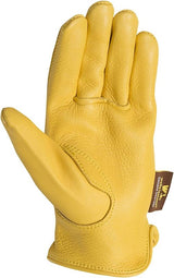 Wells Lamont 962-XL Gloves, Men's, XL, Keystone Thumb, Deerskin Leather, Gold/Yellow