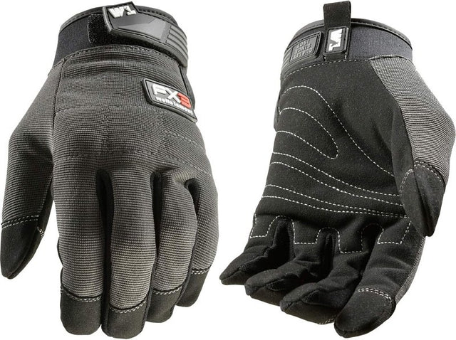 Wells Lamont FX3 Series 7850XL All-Purpose Work Gloves, Men's, XL, Adjustable Cuff, Spandex/Synthetic Leather