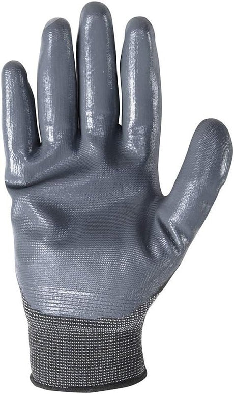 Wells Lamont 546-XL Grip Gloves, Men's, XL, Knit Cuff, Latex Coating, Nitrile Glove, Gray
