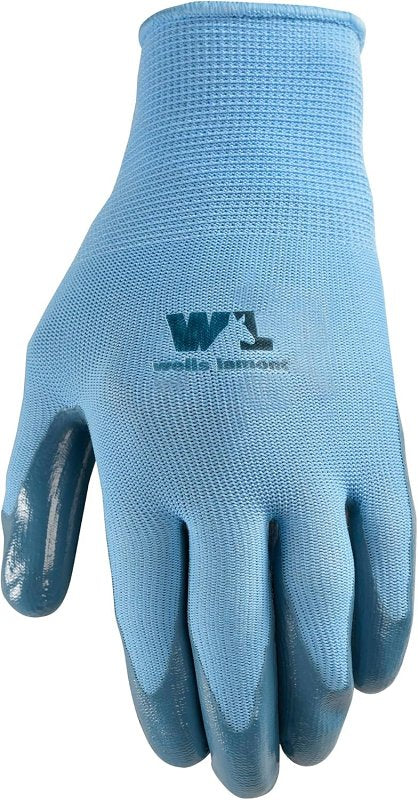 Wells Lamont 497-L Gloves, Women's, L, Nitrile Coating, Polyester, Multi-Color