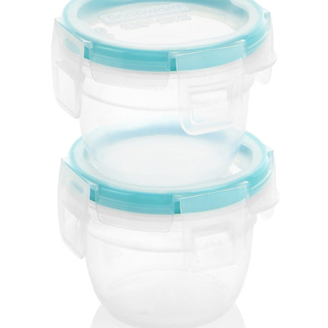 Snapware Total Solutions 1111576 Food Storage Container, 1.2 Cups Capacity, Plastic, 4-1/4 in Dia, 3-1/4 in H