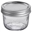 Kerr 2139400 Mason Jar With Closure, 0.5 pt Capacity, Glass
