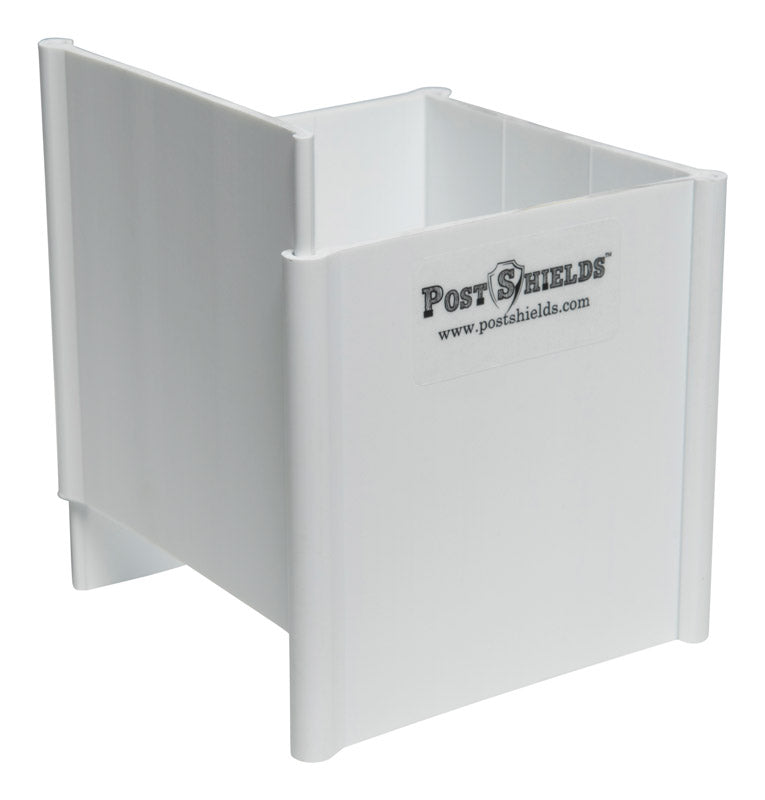 Post Shields Inc. 4 in. H X 4 in. W X 4 in. L Plastic White Fence Post Protection, Pack of 10