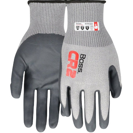 Boss CR2 B35024-XL Touchscreen Compatible Gloves, XL, Elastic Knit Wrist Cuff, Foam Nitrile Coating, Nylon Glove
