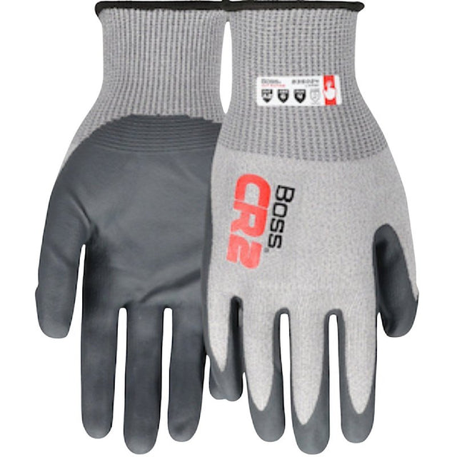 Boss CR2 B35024-XL Touchscreen Compatible Gloves, XL, Elastic Knit Wrist Cuff, Foam Nitrile Coating, Nylon Glove