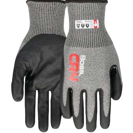Boss CR4 B35044-M Touchscreen Compatible Gloves, M, Reinforced Thumb, Elastic Cuff, Foam Nitrile Coating, Nylon Glove