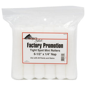 Linzer Project Select Series RS163 0650 Mini Roller Refill, 1/4 in Thick Nap, 6-1/2 in L