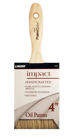 Linzer 1522-4in Paint Brush, Chinese Bristle, Beavertail Handle