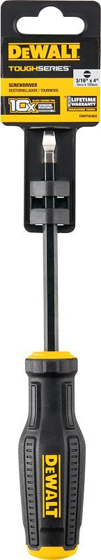 DEWALT MAX FIT, TOUGHSERIES DWHT65004 Screwdriver, 3/16 in Drive, Flat Drive, 7.9 in OAL, 4 in L Shank